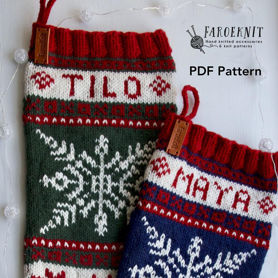 Christmas Stocking pattern, knit PDF stocking pattern, Christmas Stocking, diy stocking, Winter Wonderland, Nordic Fair Isle pattern