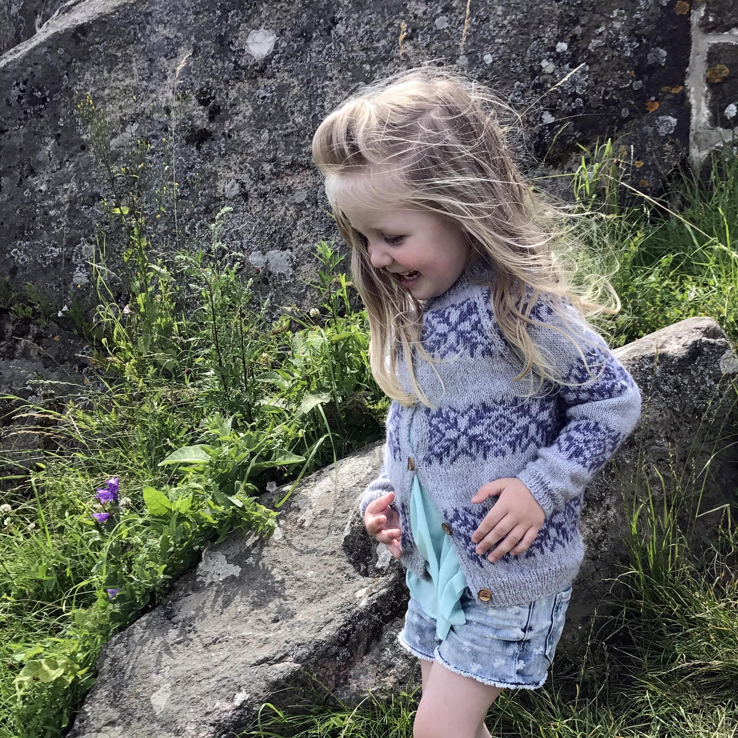 Frost Cardigan knitting pattern for kids