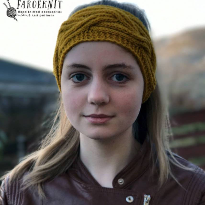Mega rib braid headband PDF pattern, earwarmer pdf pattern