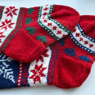 Christmas Stocking pattern, knit PDF stocking pattern, Christmas Stocking, diy stocking, Winter Wonderland, Nordic Fair Isle pattern