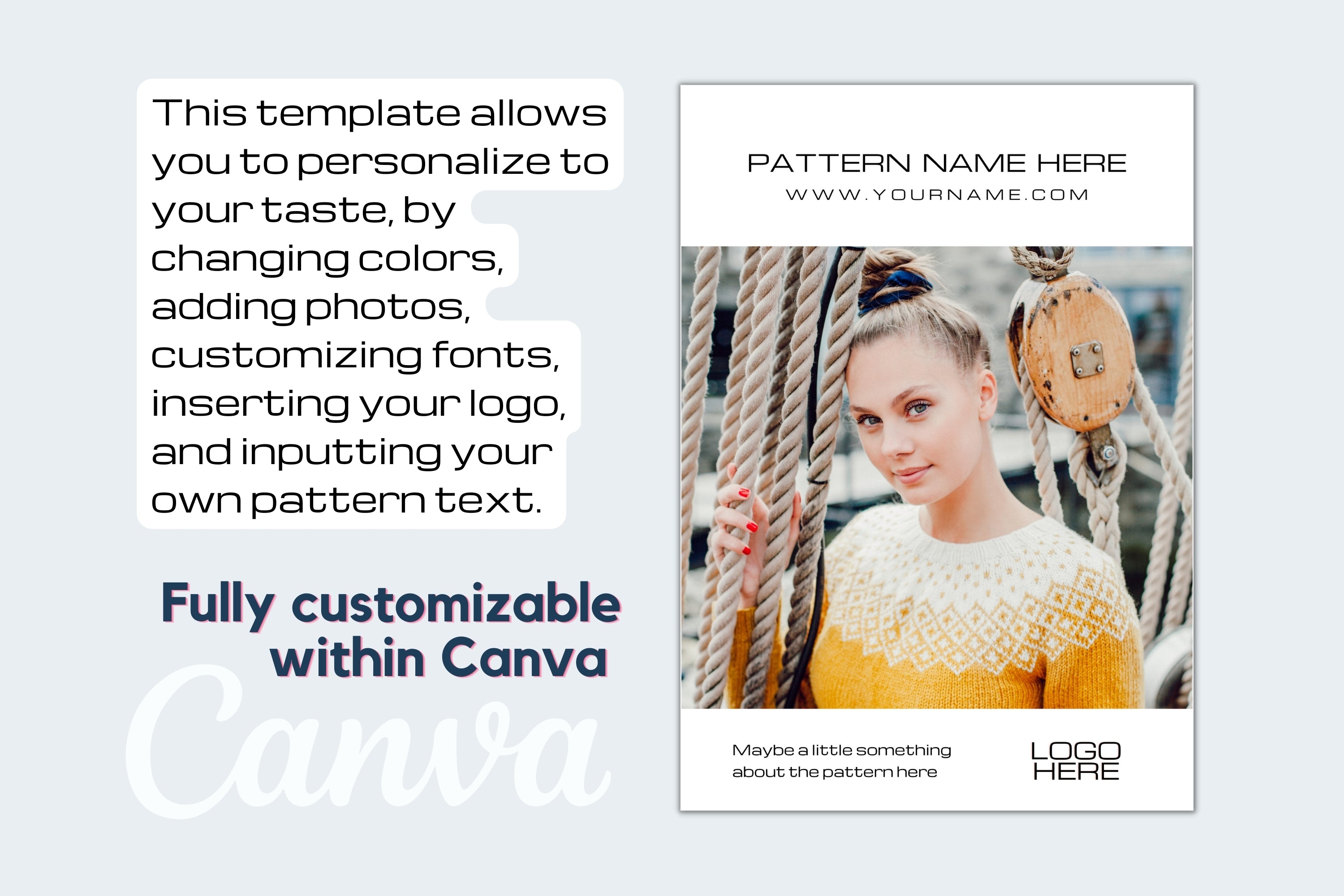 Hand Knit Pattern Template PATTERN TEMPLATE - the ultimate tool for all knit and crochet pattern ...