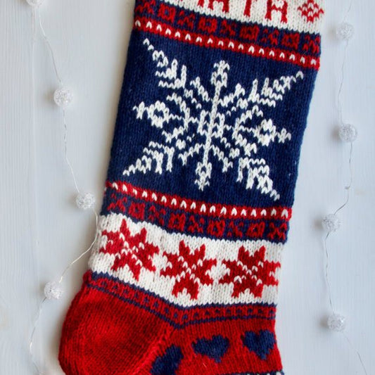 Christmas Stocking pattern, knit PDF stocking pattern, Christmas Stocking, diy stocking, Winter Wonderland, Nordic Fair Isle pattern