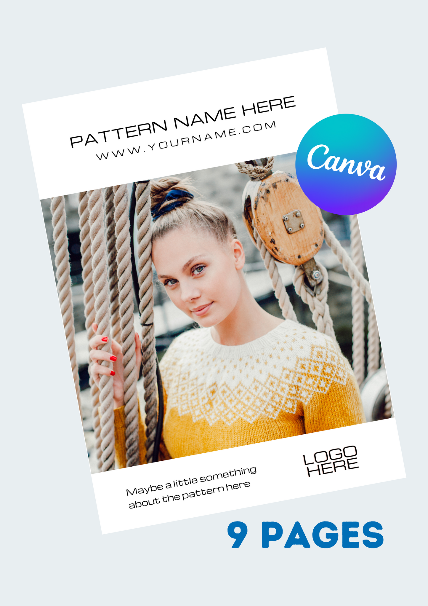 PATTERN TEMPLATE - the ultimate tool for all knit and crochet pattern writers