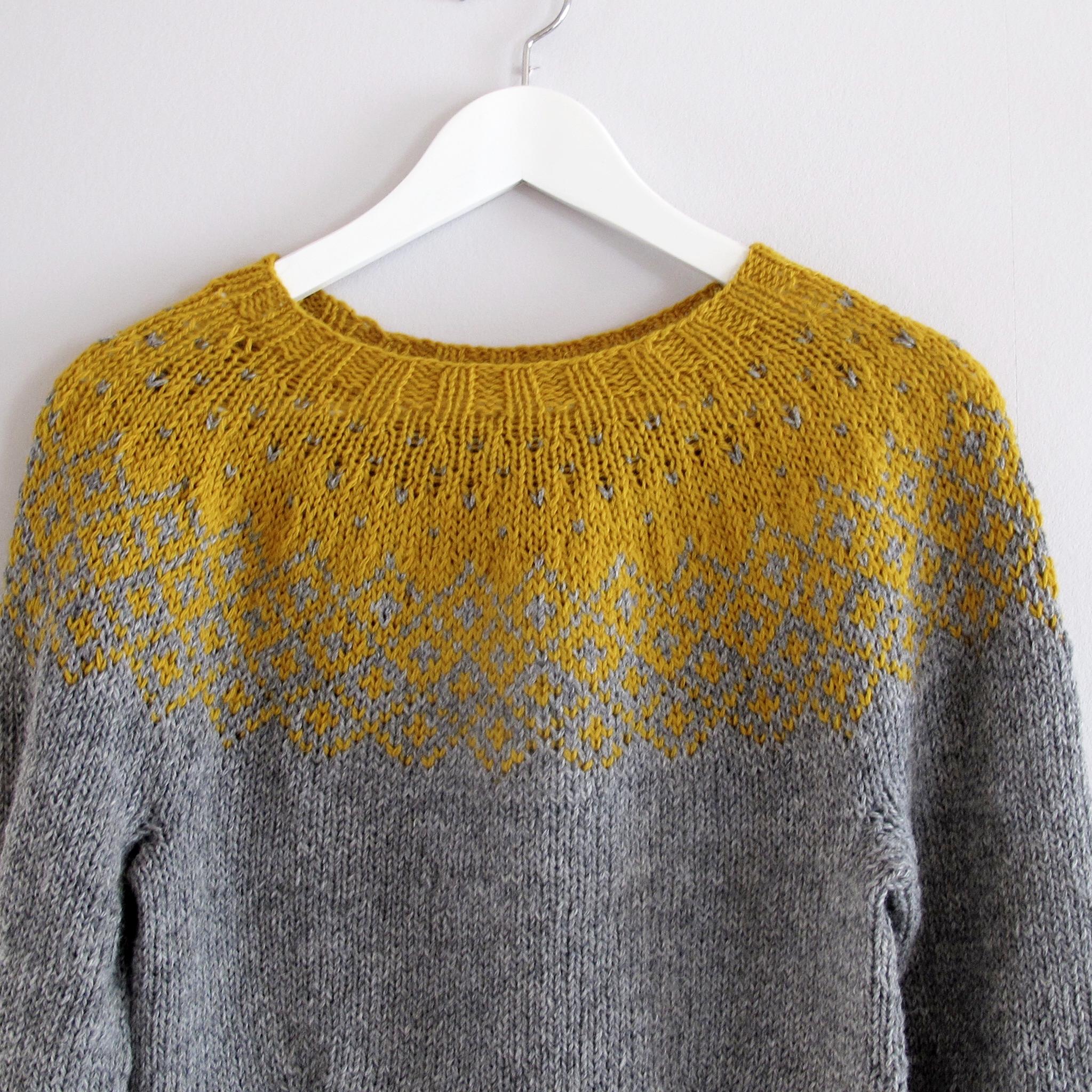 Boh me sweater PDF knitting pattern for women Faroeknit